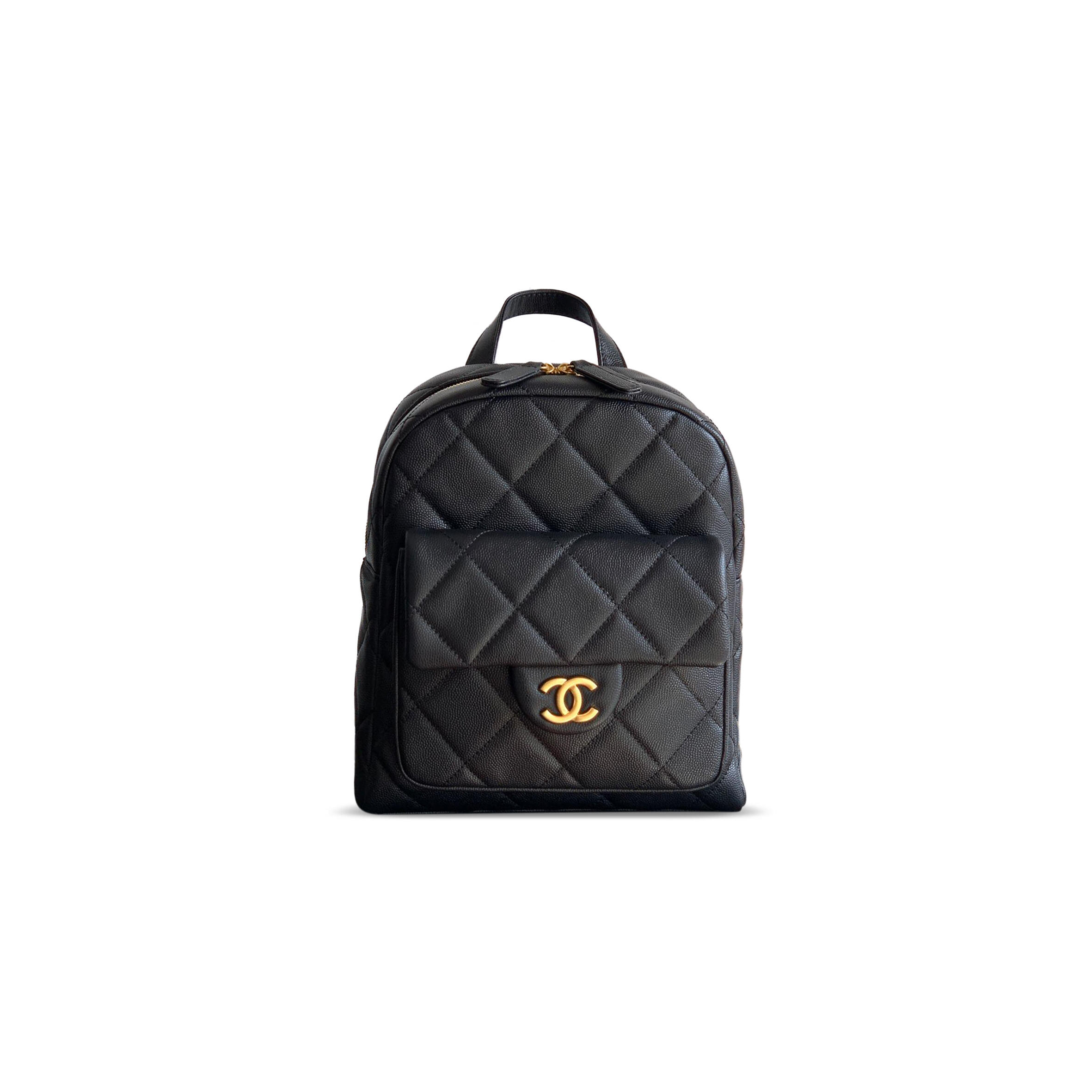 Ch**el 25k black backpack as5793 (22.5*22*8.5cm)